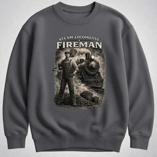 Steam Locomotive Fireman Heritage Crewneck Sweatshirt