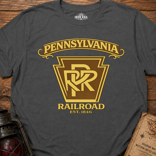 Pennsylvania Railroad Keystone T-Shirt | Classic PRR Railfan Design (Est. 1846)