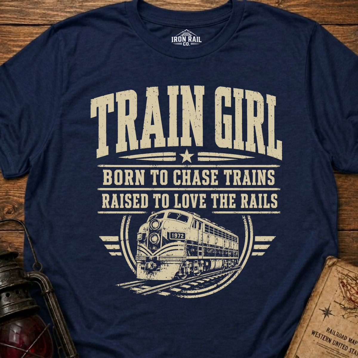 Train Girl Shirt | Born to Chase Trains Railfan T-Shirt