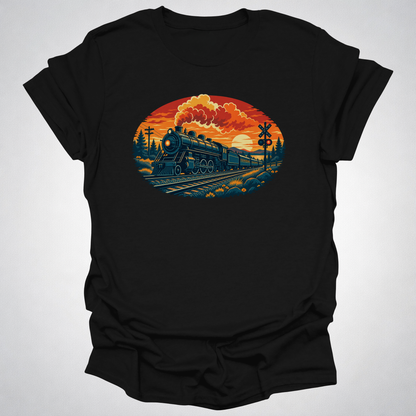 Vintage Steam Train Sunset T-Shirt