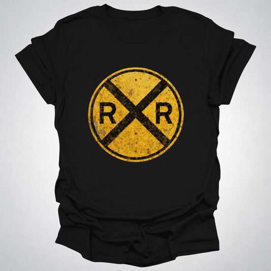 Classic Railroad Crossing T-Shirt | Classic RR Railfan Tee