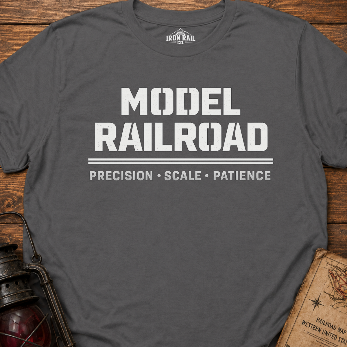 Model Railroad T-Shirt | Precision, Scale & Patience Railfan Tee