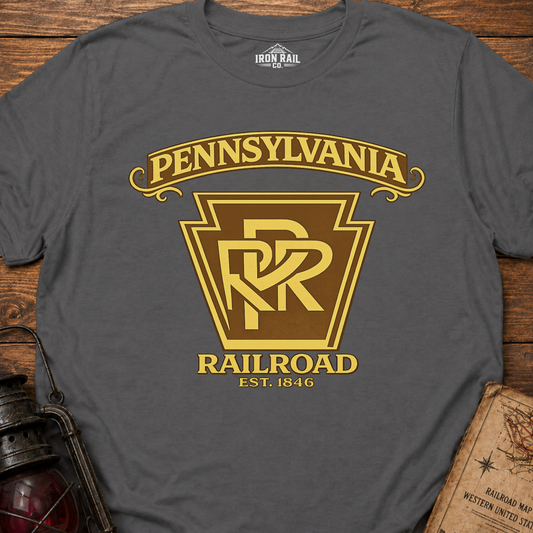 Pennsylvania Railroad Keystone T-Shirt | Classic PRR Railfan Design (Est. 1846)