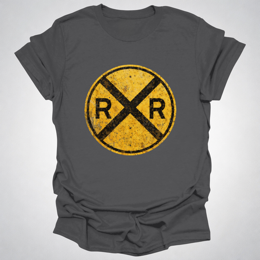 Classic Railroad Crossing T-Shirt | Classic RR Railfan Tee