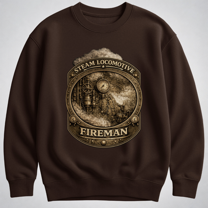Steam Locomotive Fireman Crewneck Sweatshirt
