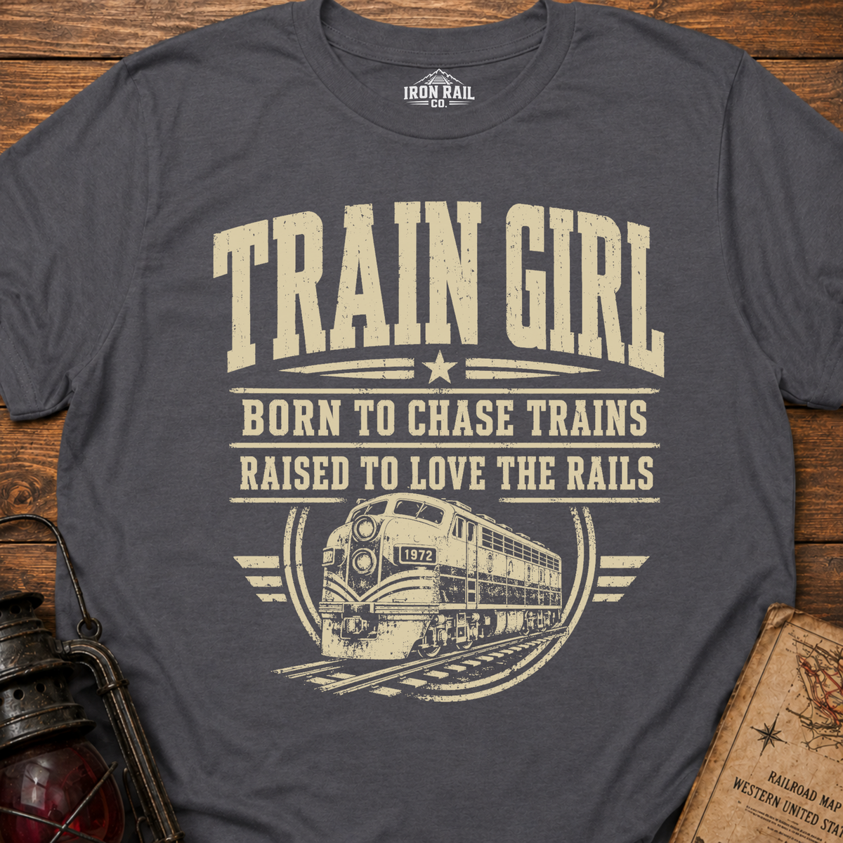 Train Girl Shirt | Born to Chase Trains Railfan T-Shirt