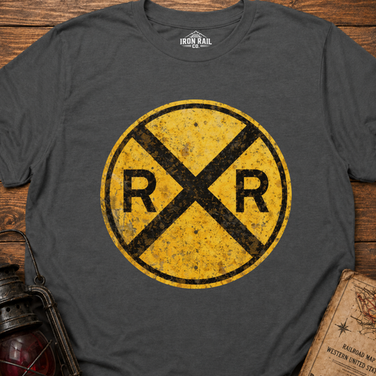 Classic Railroad Crossing T-Shirt | Classic RR Railfan Tee