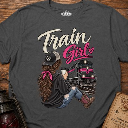 Train Girl Railfan T-Shirt – Brunette Edition
