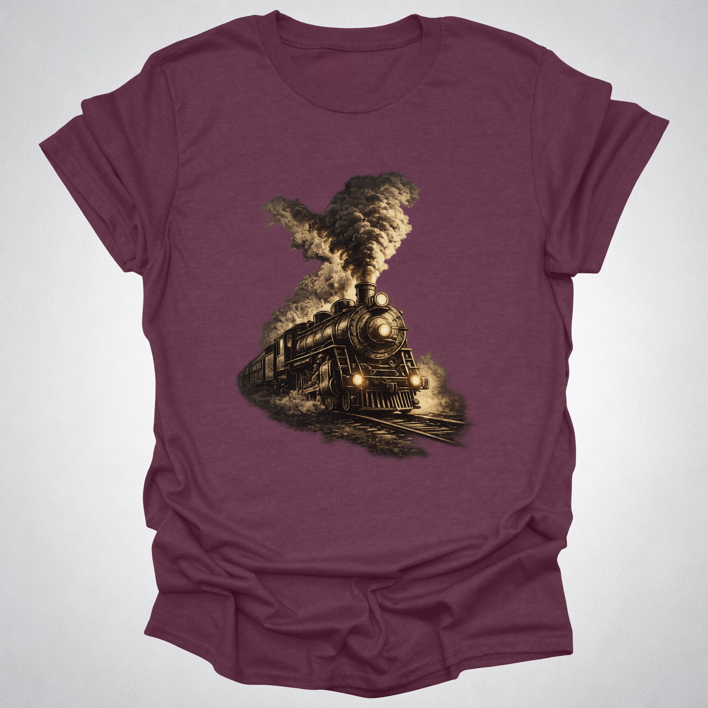 Steam Power – Vintage Locomotive Art T-Shirt