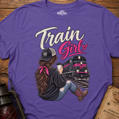 Train Girl Railfan T-Shirt – Brunette Edition