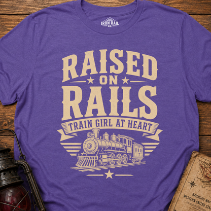 Raised on Rails – Train Girl at Heart T-Shirt