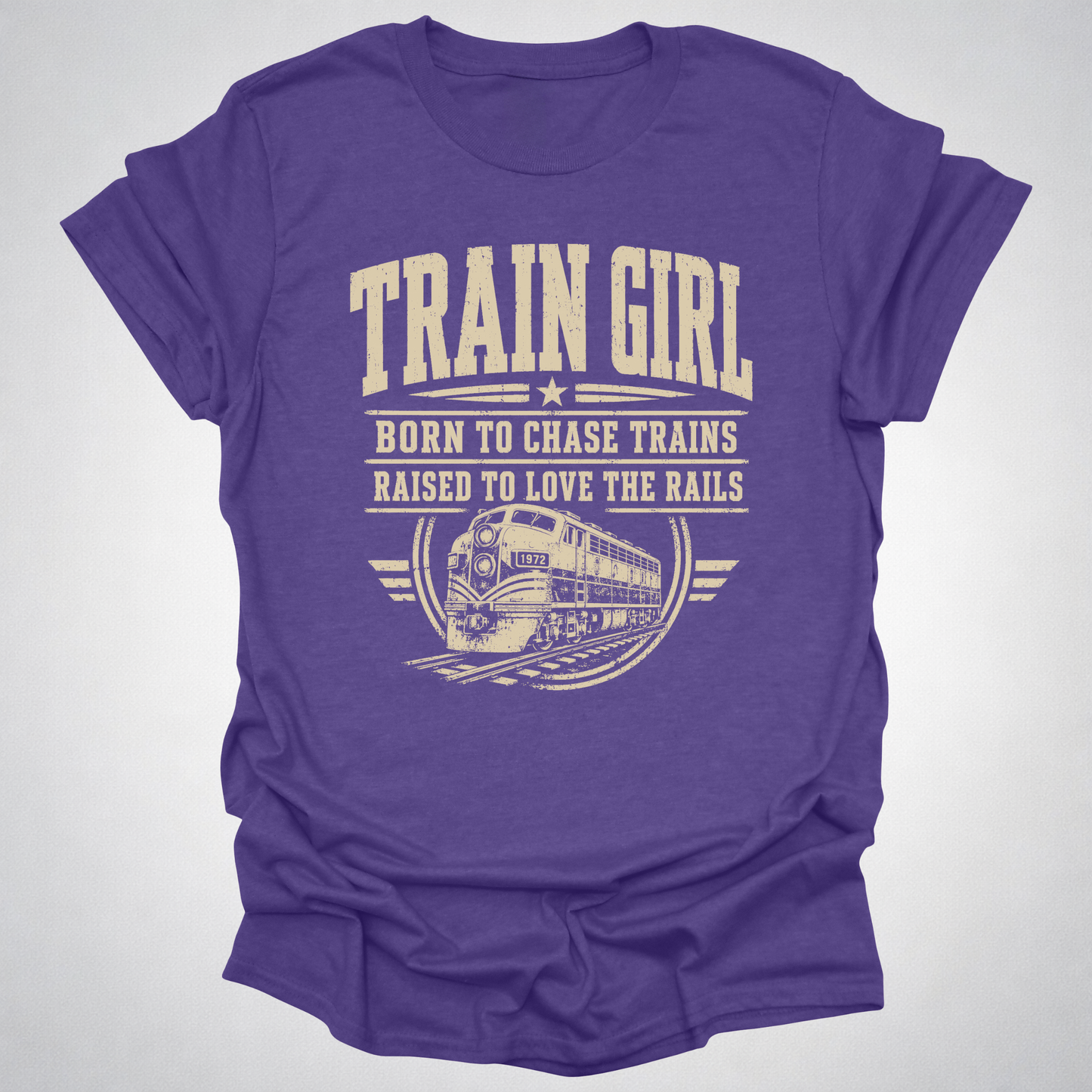 Train Girl Shirt | Born to Chase Trains Railfan T-Shirt