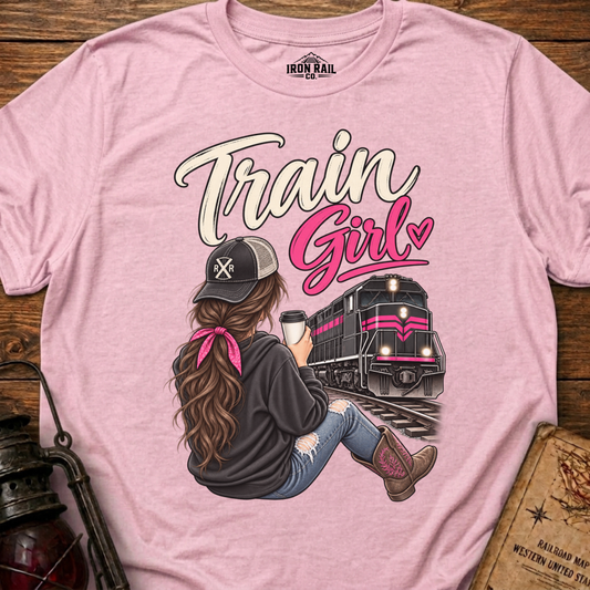 Train Girl Railfan T-Shirt – Brunette Edition