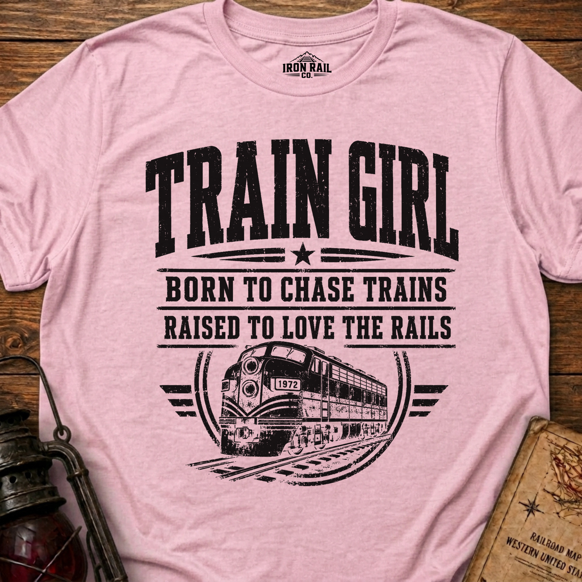 Train Girl Shirt | Born to Chase Trains Railfan T-Shirt