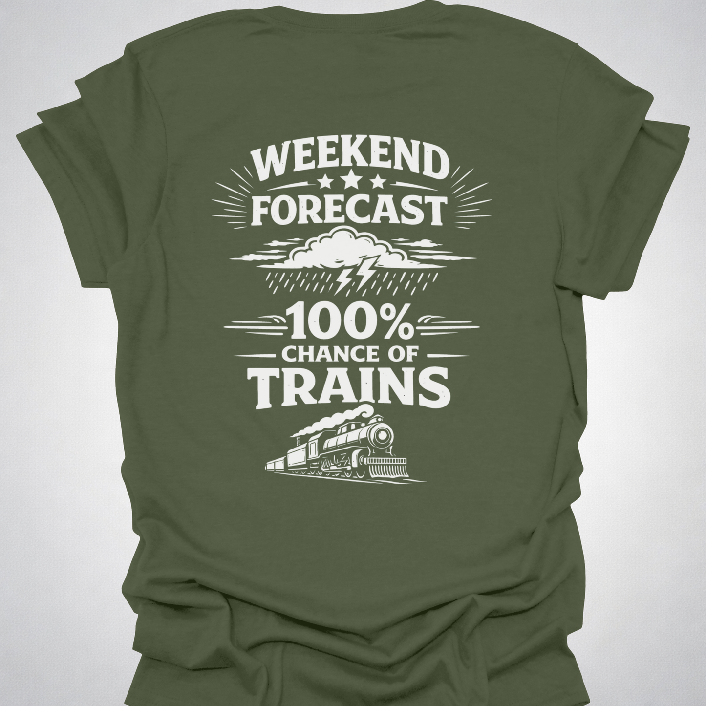 Weekend Forecast Train Shirt – Back Print