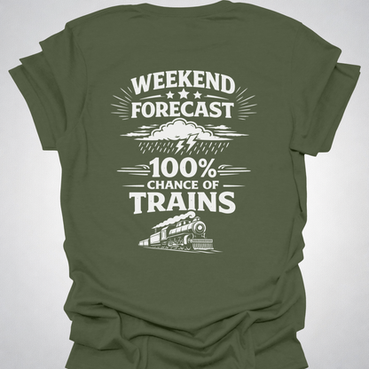 Weekend Forecast Train Shirt – Back Print
