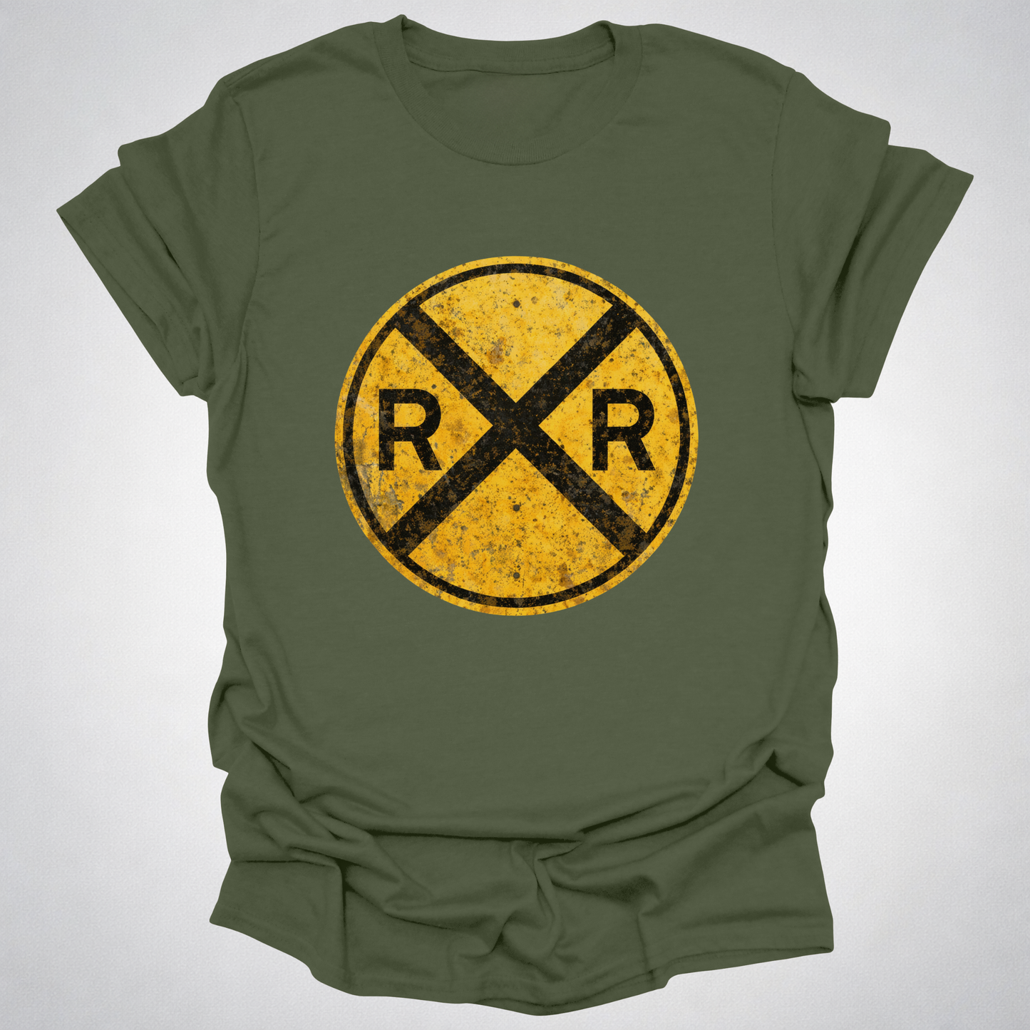 Classic Railroad Crossing T-Shirt | Classic RR Railfan Tee