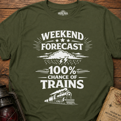 Weekend Forecast Train Shirt – Front Print