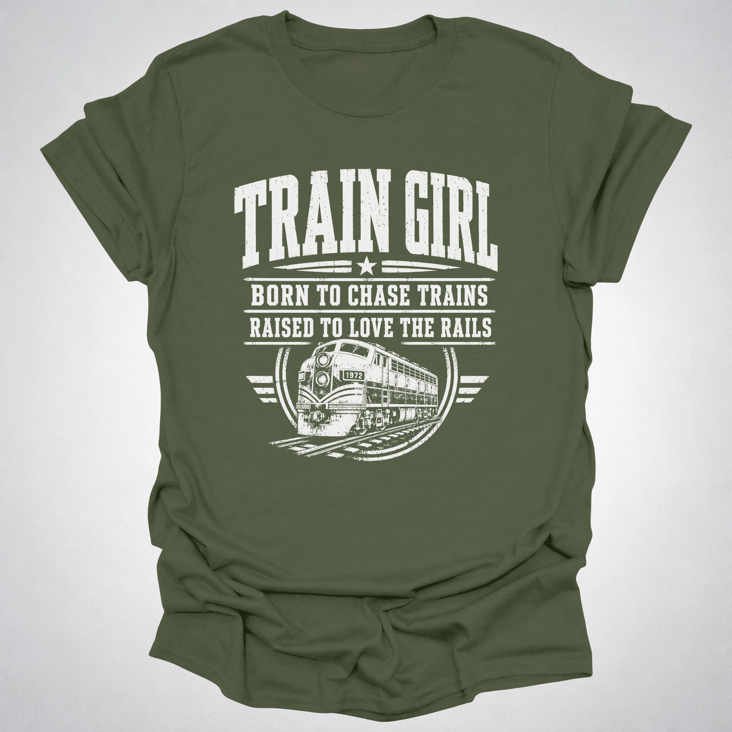 Train Girl Shirt | Born to Chase Trains Railfan T-Shirt