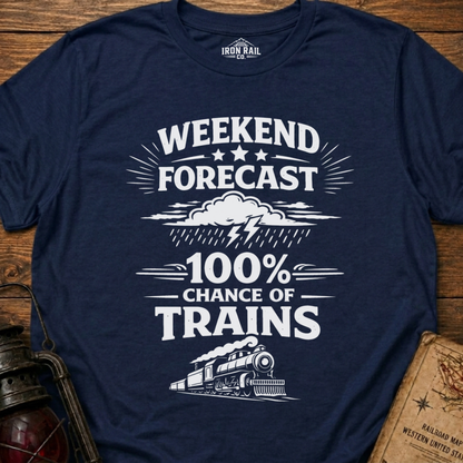 Weekend Forecast Train Shirt – Front Print