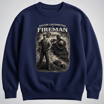 Steam Locomotive Fireman Heritage Crewneck Sweatshirt