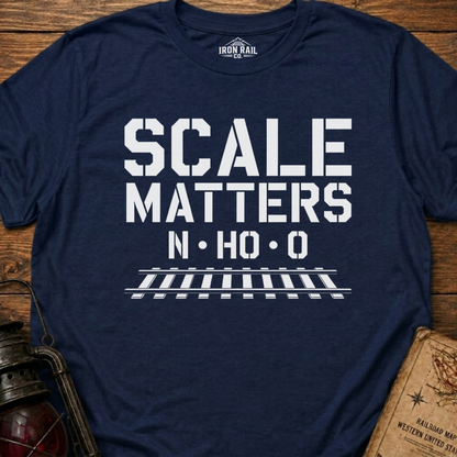 Scale Matters Model Railroad T-Shirt – N • HO • O