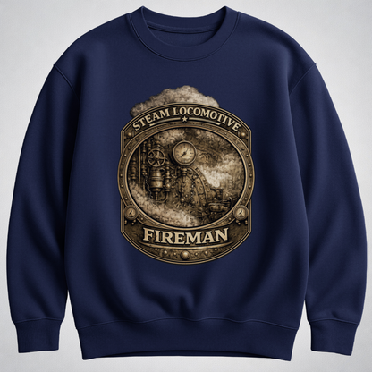 Steam Locomotive Fireman Crewneck Sweatshirt