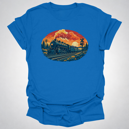 Vintage Steam Train Sunset T-Shirt
