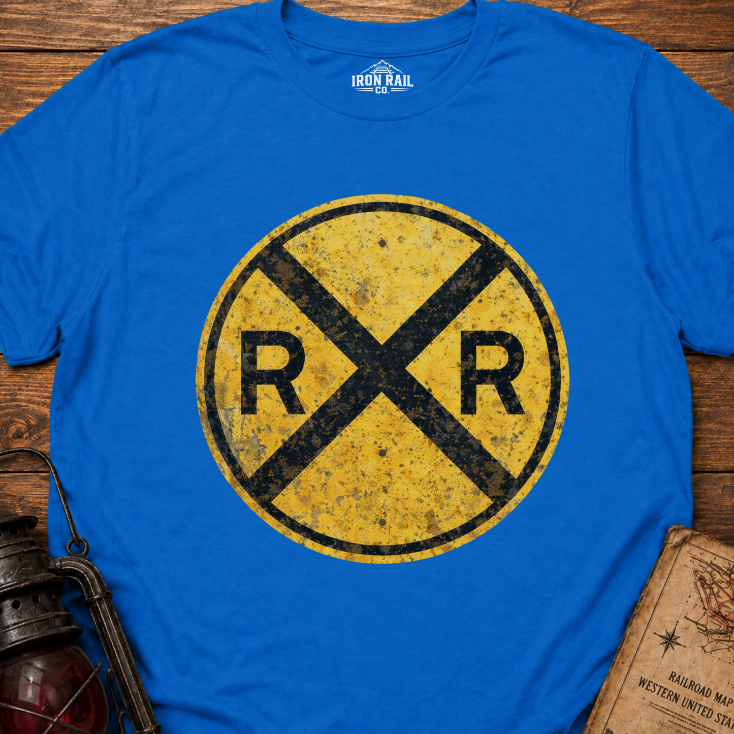 Classic Railroad Crossing T-Shirt | Classic RR Railfan Tee