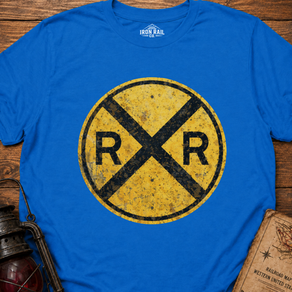 Classic Railroad Crossing T-Shirt | Classic RR Railfan Tee