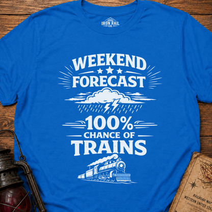 Weekend Forecast Train Shirt – Front Print