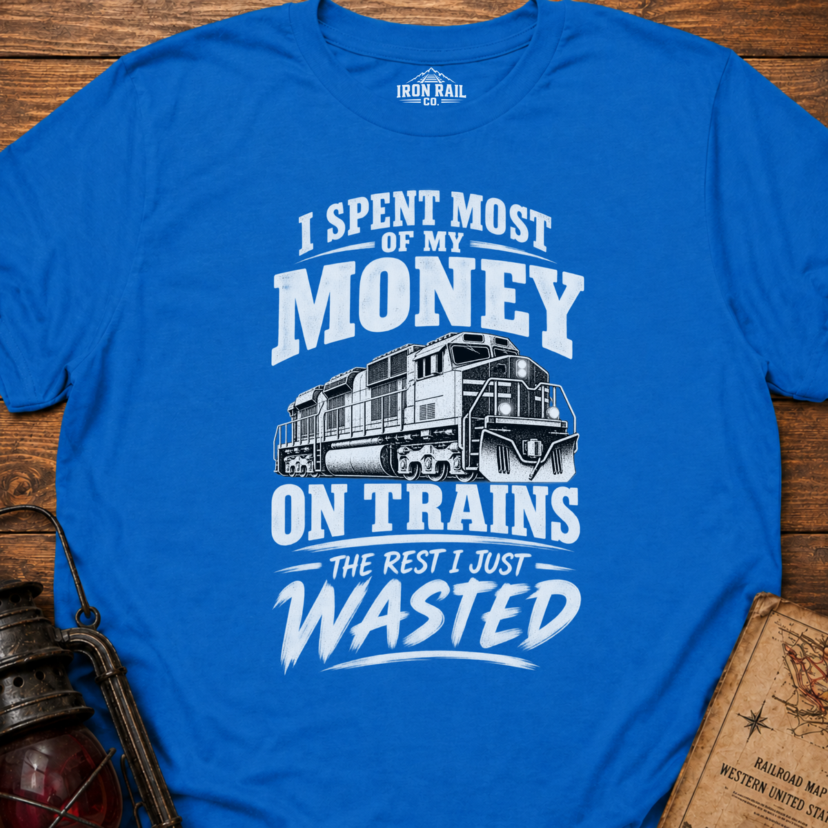 I Spent Most of My Money on Trains T-Shirt